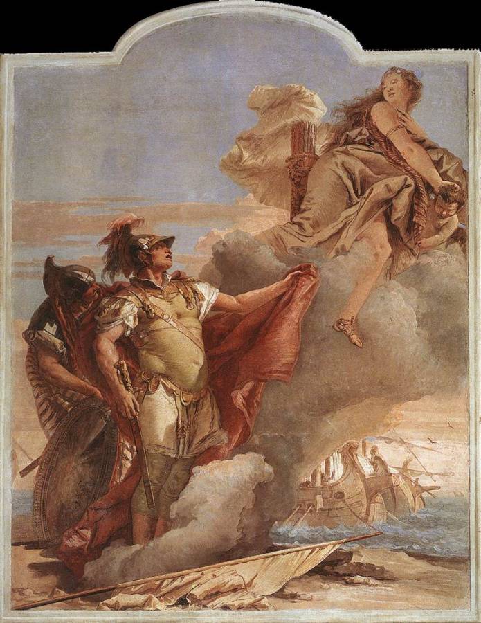 Tiepolo Giambattista - Venus apparaissant a Enee sur les rivages de Carthage.jpg
